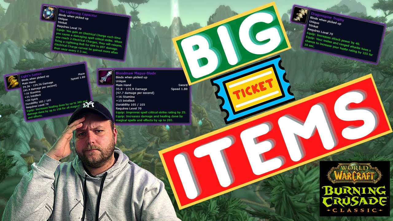 Classic TBC Big Ticket Items in Tier4 you will want. Karazhan, Gruul and Magtheridon!