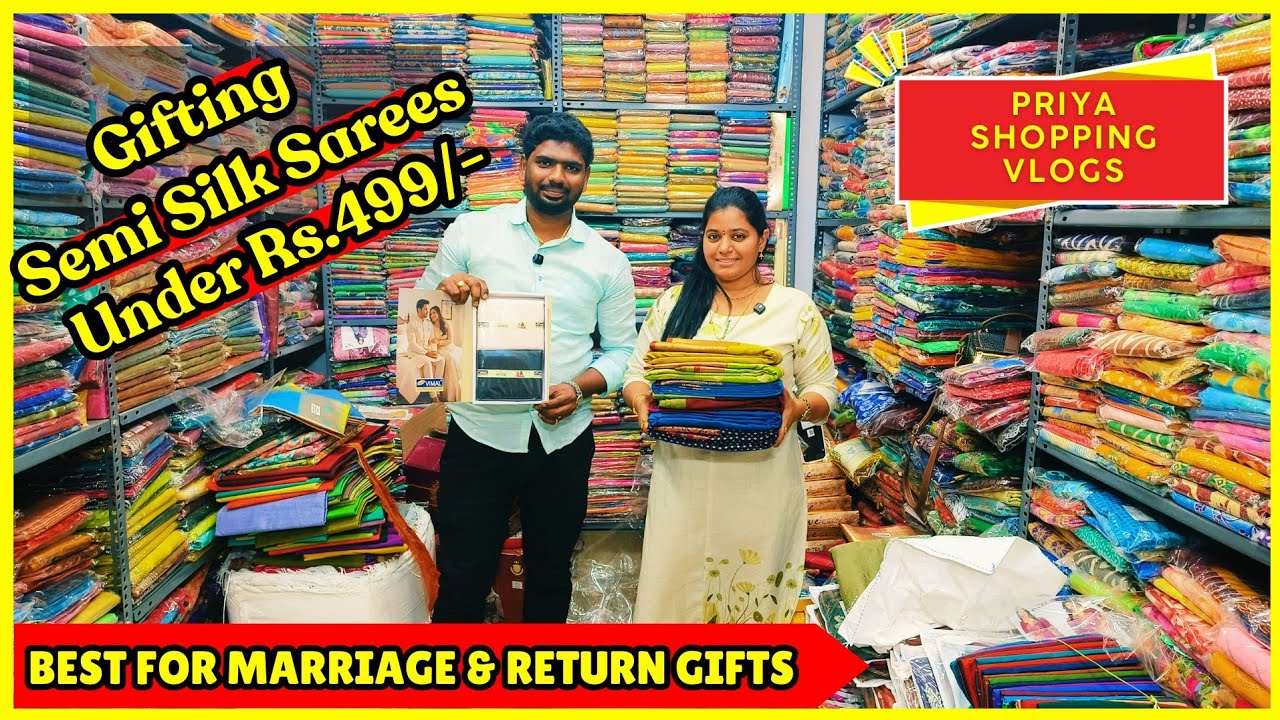 💥 Rs.399/- Marriage Gifting Sarees Shopping 💥 Radha Sarees Vannarapettai | Priya Shopping Vlogs