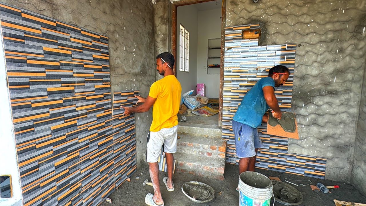 Interior Design Portico Wall Tile Installation | Techniques of Fitting Wall Tile Accurate with Cemen