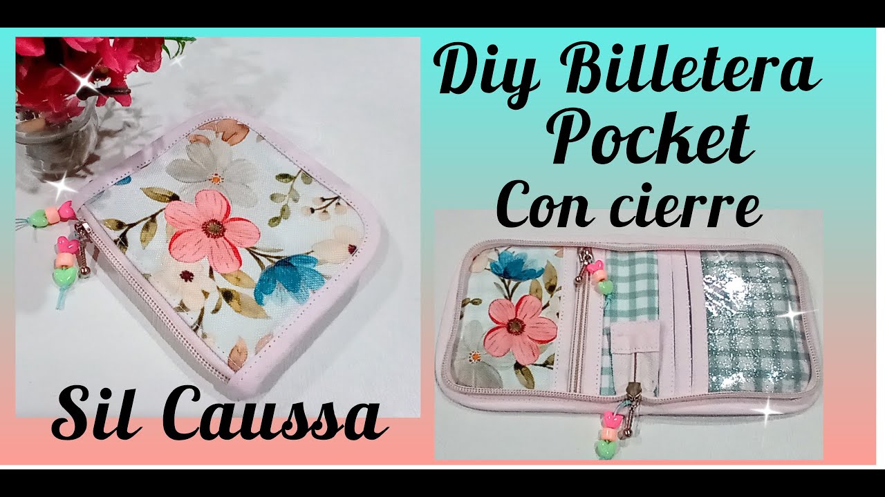 “TUTORIAL – DIY” Billetera Pocket con cierre (Moldes Gratis)