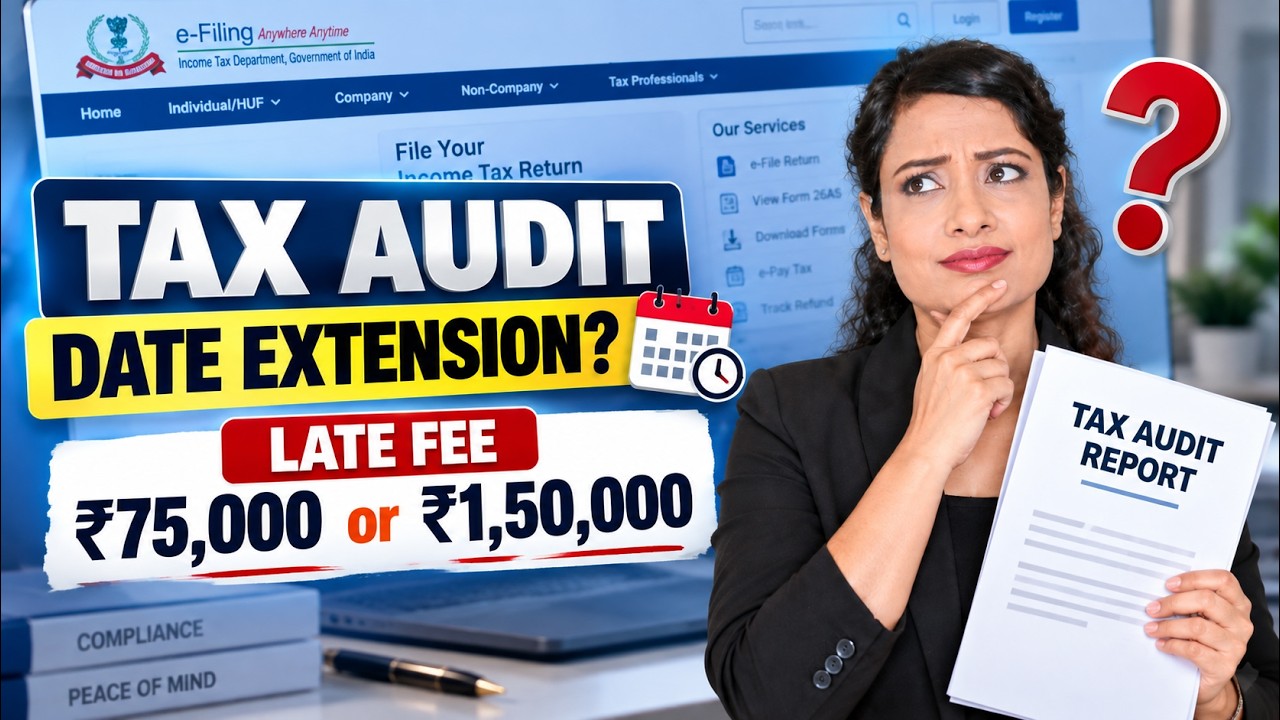 🔴Tax Audit Date Extension? Tax Audit Late Fee ₹75,000 या ₹1.50 Lakh?