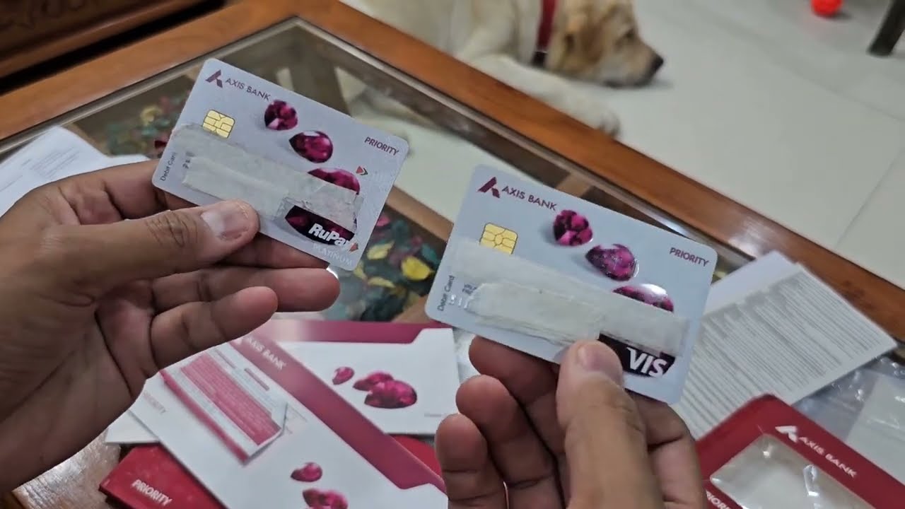 Unboxing AXIS Bank Priority kit |Axis Bank NRI Account NRE/NRO Welcome kit - 2 Debit Card + 2 Cheque