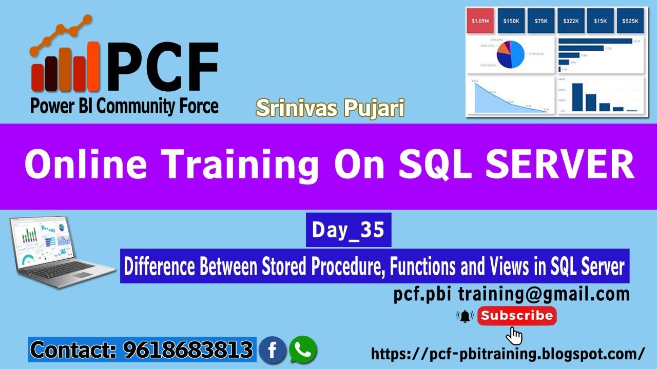 Day35 Difference Between Stored Procedure, Functions and Views in SQL Server