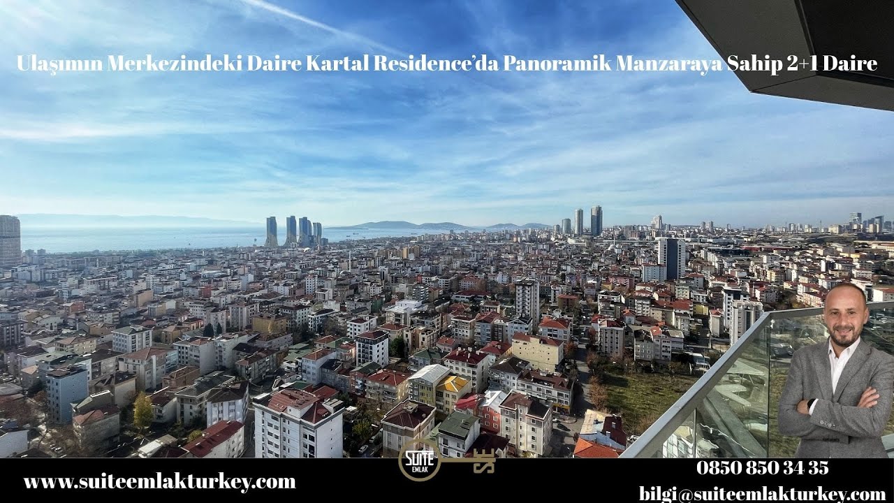 Metroya Komşu Daire Kartal Residence l Her Odadan Çıkılabilen Adalar Manzaralı Balkonlu 2+1 Daire