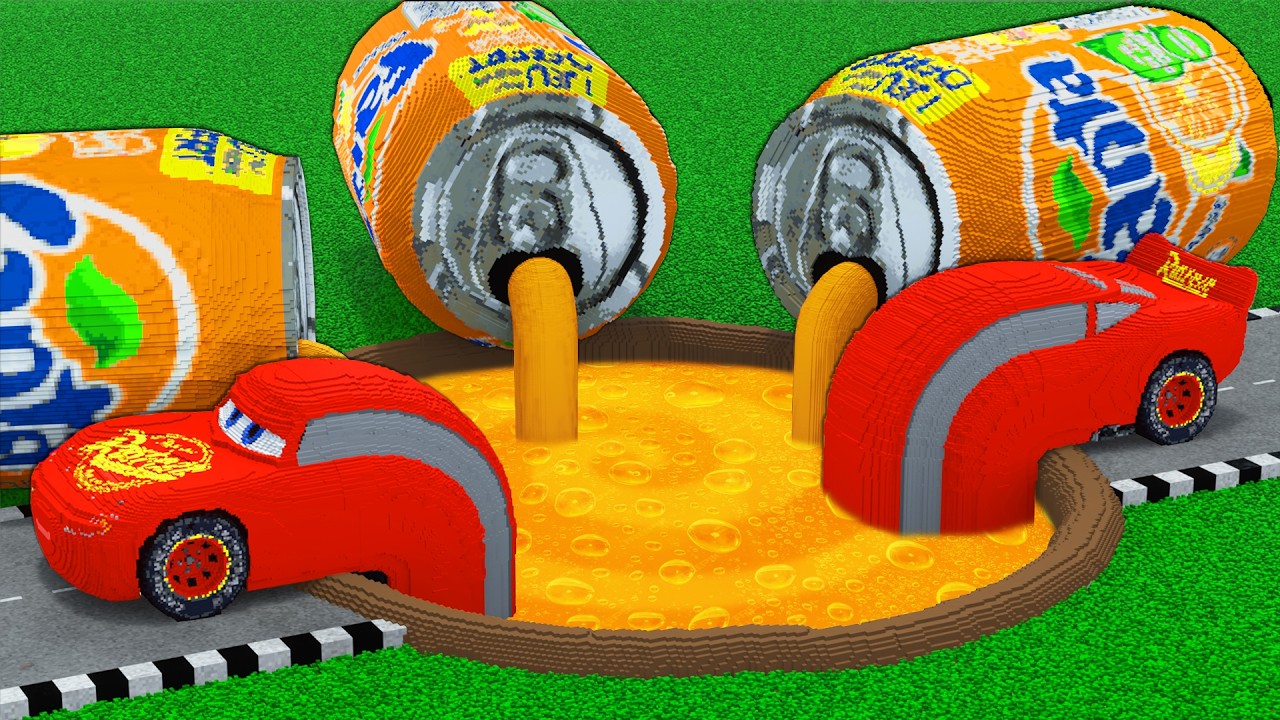 LONG CARS vs FANTA, COCA-COLA, PEPSI POTHOLES in Teardown