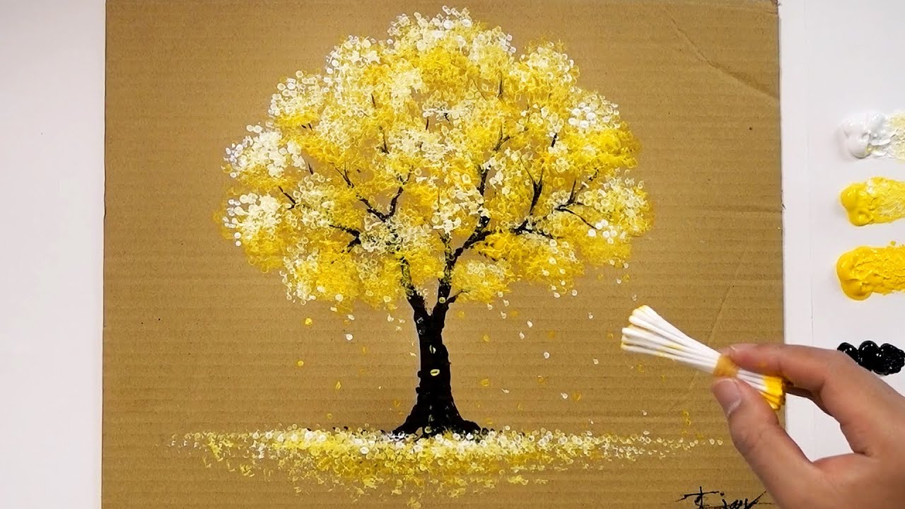 Daily Painting Technique #403 / Paint on Cardboard Box