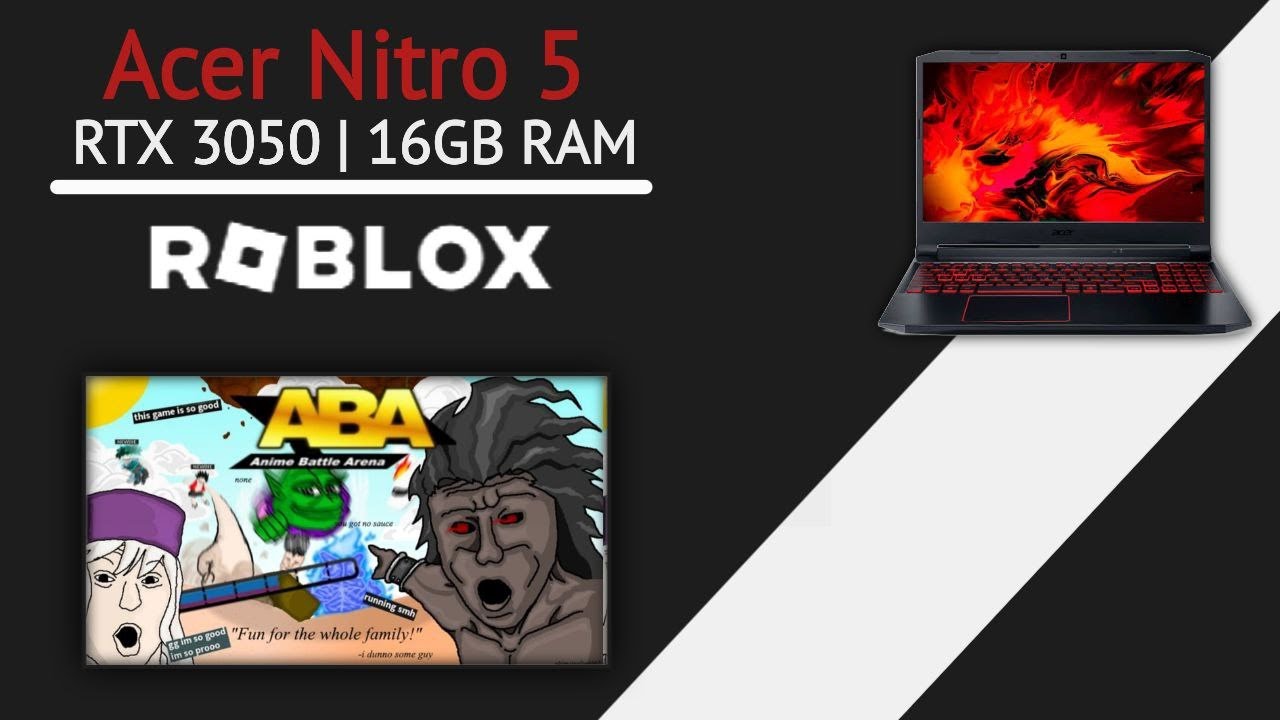ACER NITRO 5 | Teste de desempenho no ABA #roblox #abaroblox