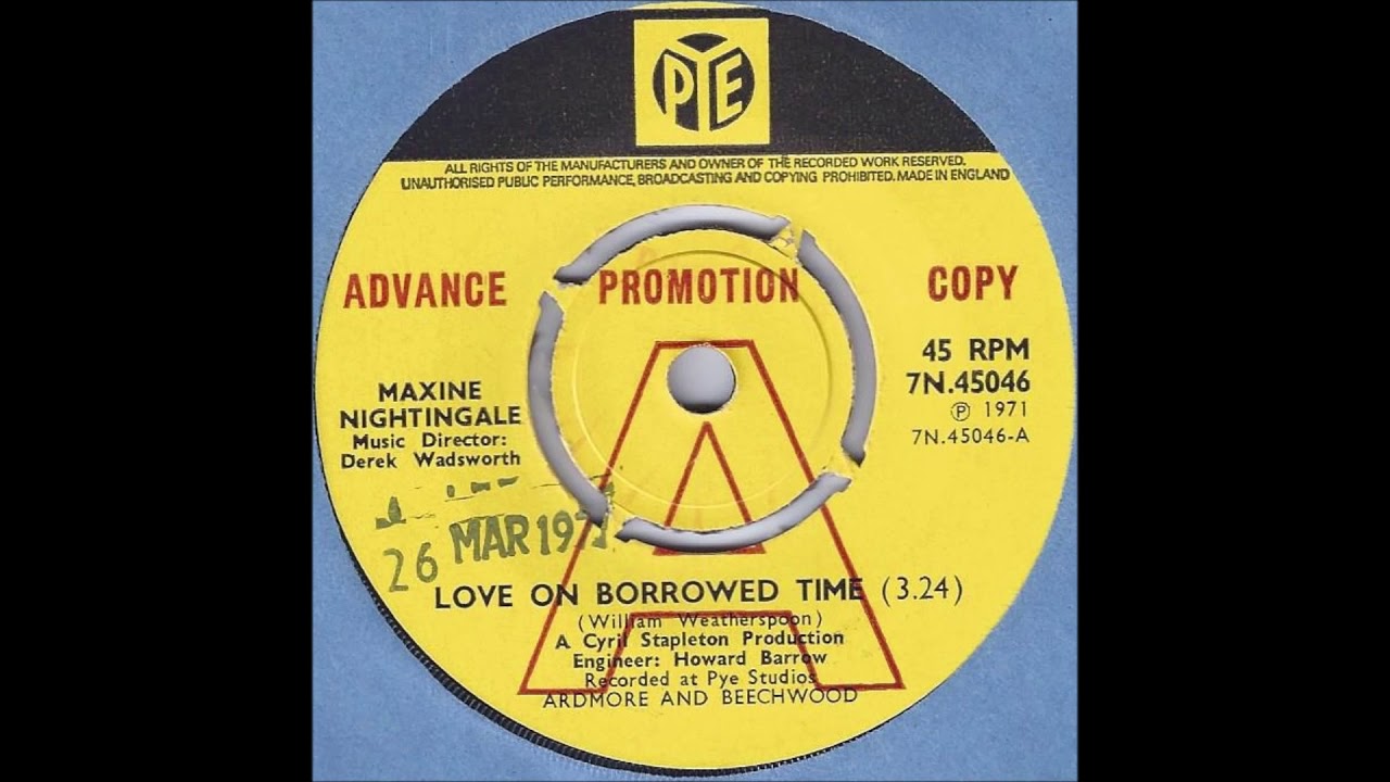 Maxine Nightingale ‎– Love On Borrowed Time (1971)