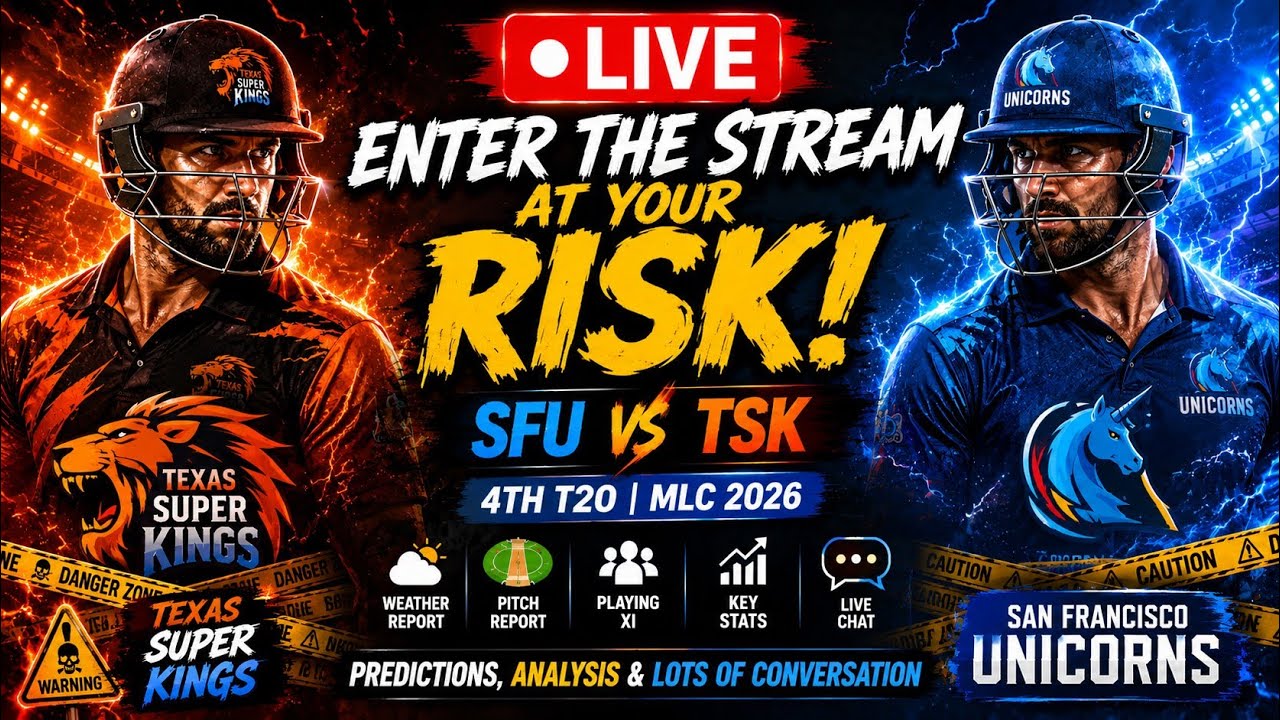 🔴 LIVE: SFU vs TSK Prediction | San Francisco Unicorns vs Texas Super Kings | MLC 2026 4th T20