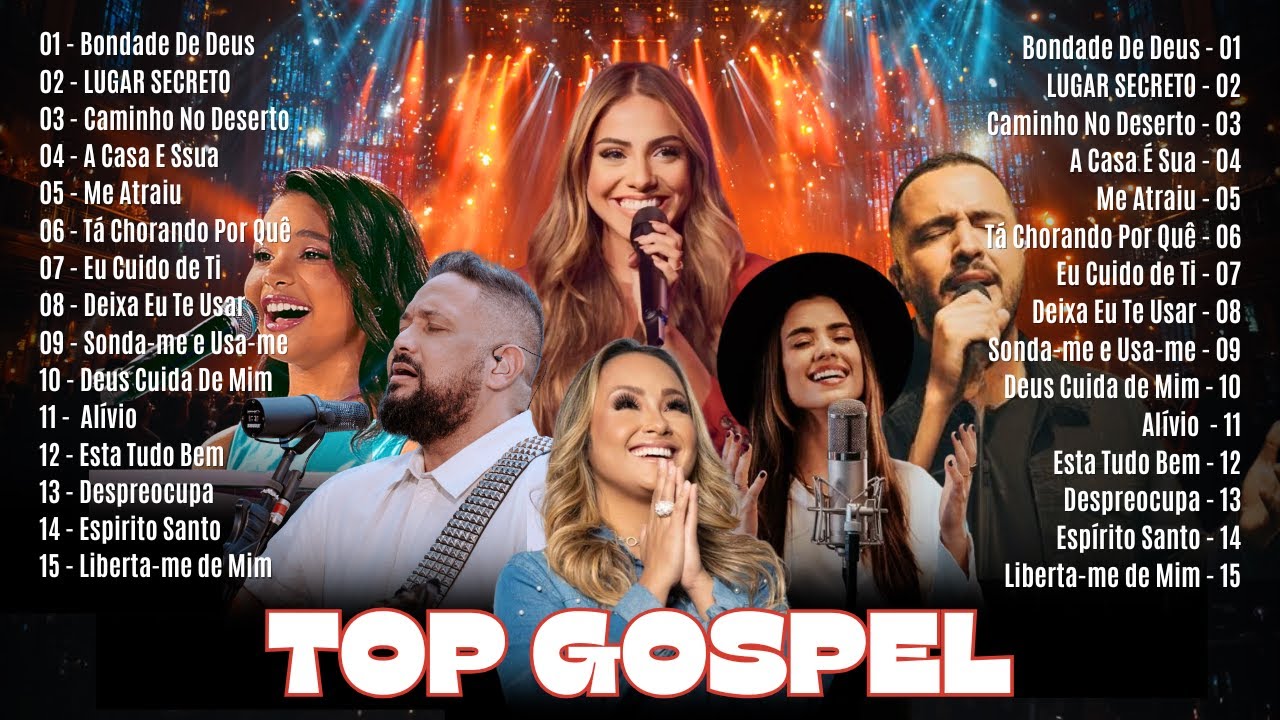 As Melhores Músicas Gospel, Top 50 Louvores de Adoração 2025,HINOS - Fernandinho, Gabriela Rocha,...