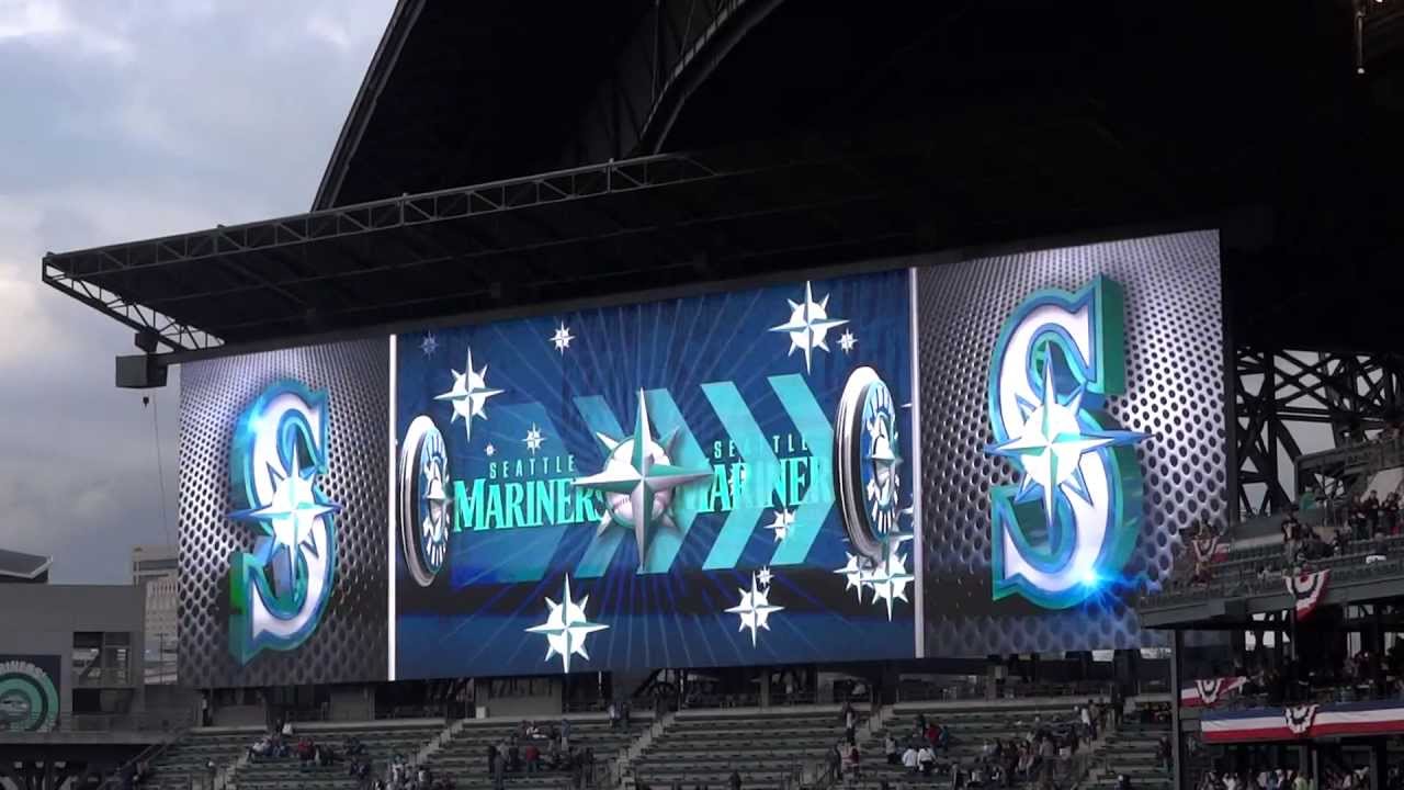 New Seattle Mariners HD video board - Safeco Field - Home Opener 2013