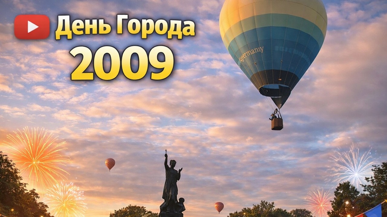 Резекне. 2009. Воздушные шары на дне города. Архив