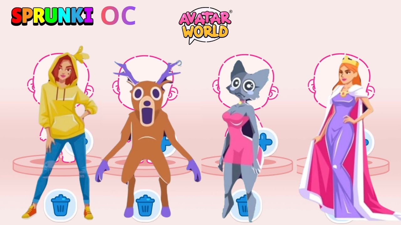 Creating Sprunki OC Girls in Avatar World #avatarworld #sprunkiincredibox #tocalifeworld 
