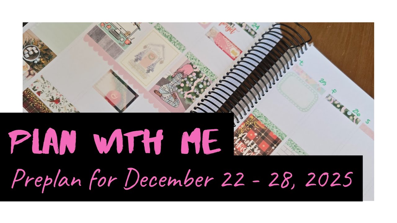 Preplan for Plan With Me December 22 - 28, 2025 | Stash Leftovers | Plan B Planner