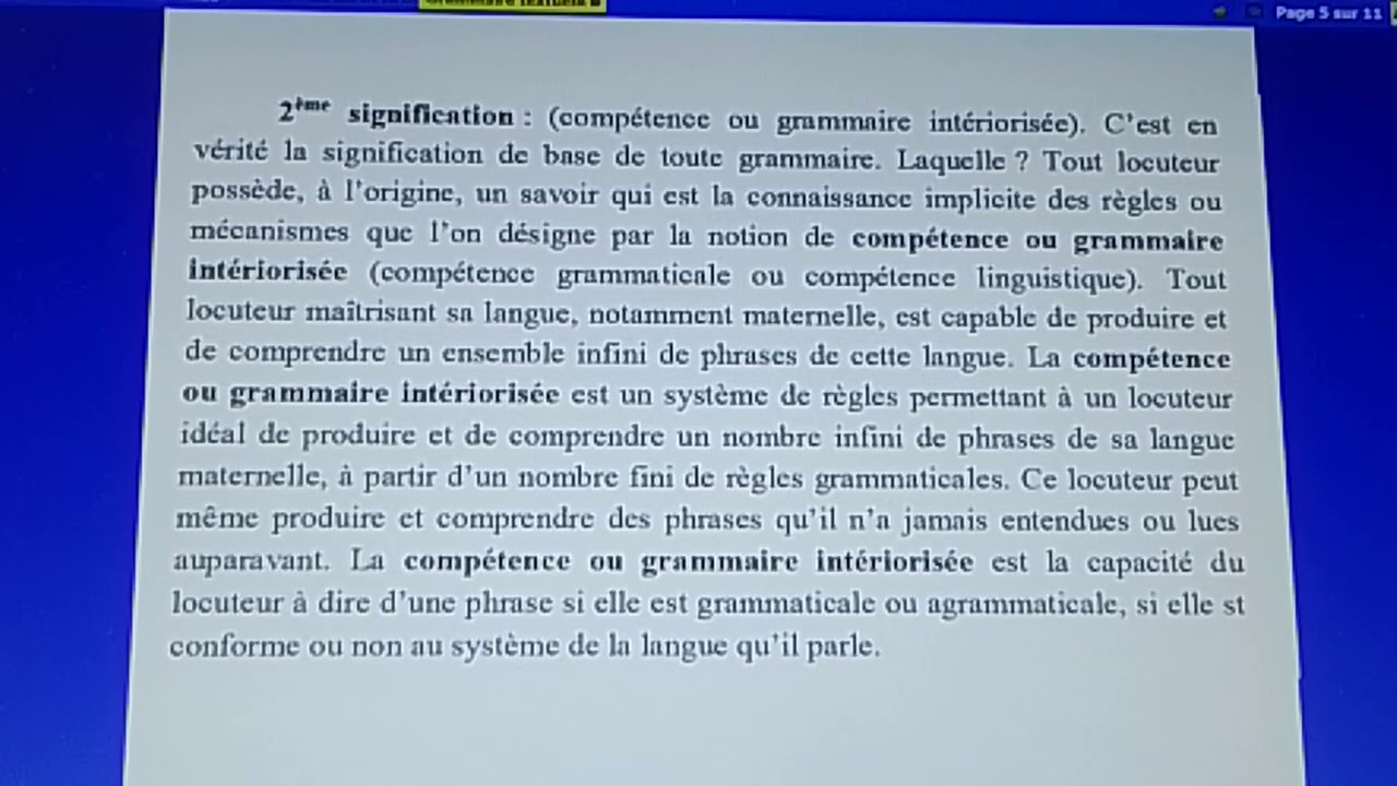 Grammaire textuelle :la grammaire un terme polysémique S5