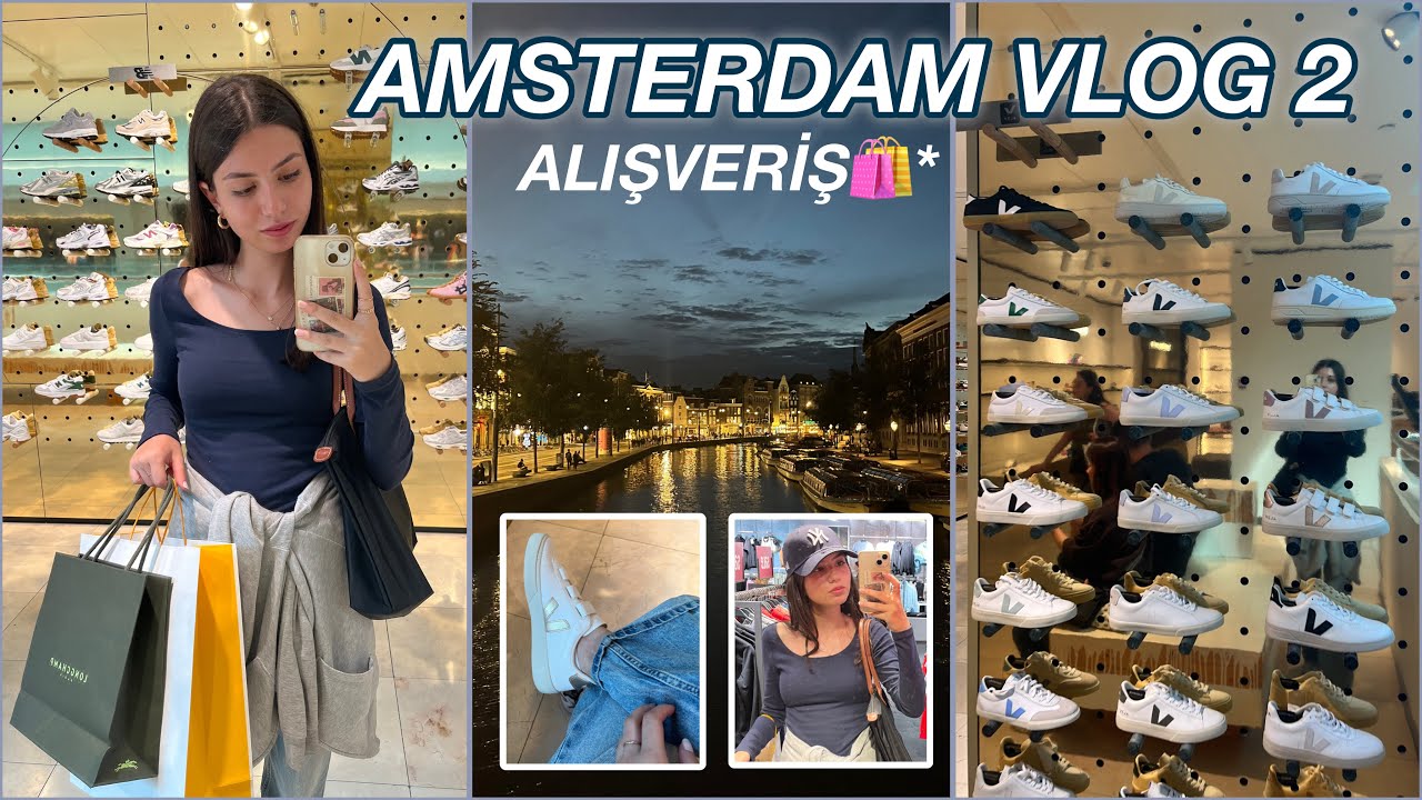 AMSTERDAM ALIŞVERİŞ VLOG 2 (ayakkabı,kırtasiye,çanta)