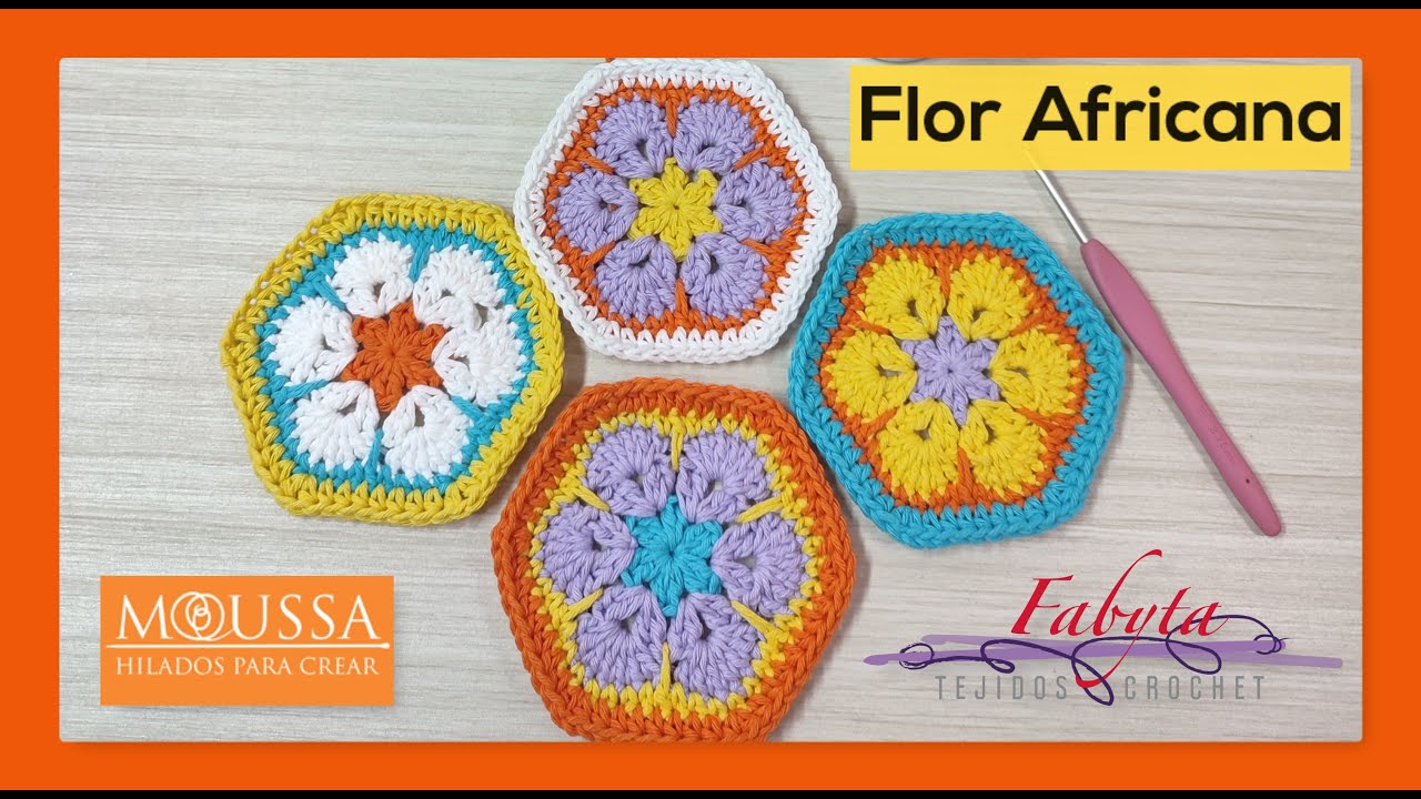Flor africana en crochet
