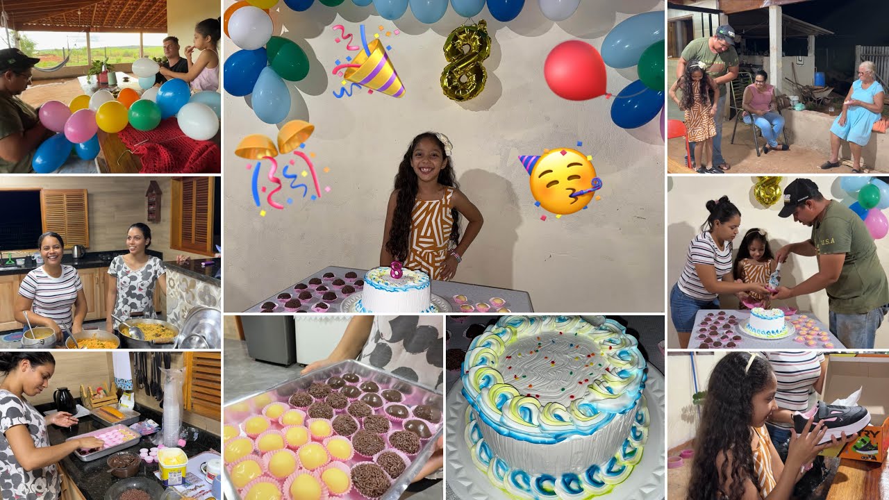 ANIVERSÁRIO DE 8 ANOS DA JUJU🩷🥳| GALINHADA DELICIOSA NA JANTA😋COMEMORAÇÃO SIMPLES COM MUITO CARINHO!