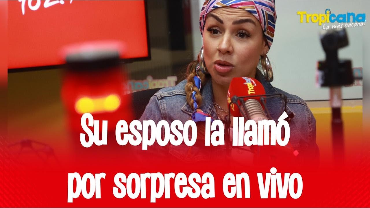 Así reaccionó Maía cuando su esposo la llamó por sorpresa en plena entrevista
