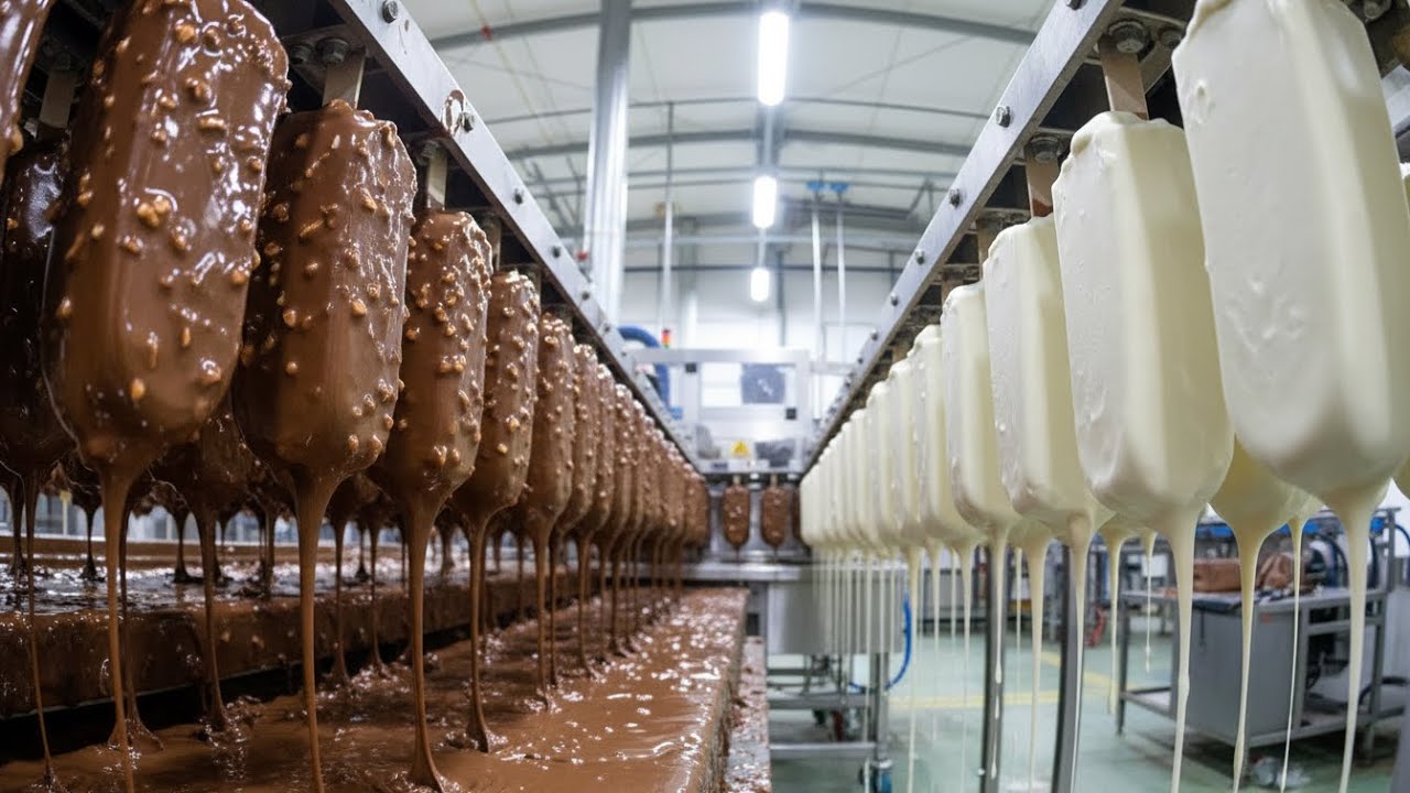 How It’s Made: Massive Ice Cream Factory Producing Thousands of Tons Daily 