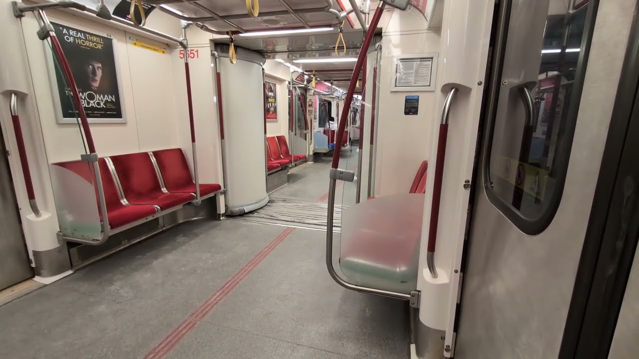 Empty Subway Train Ride on Christmas Eve 