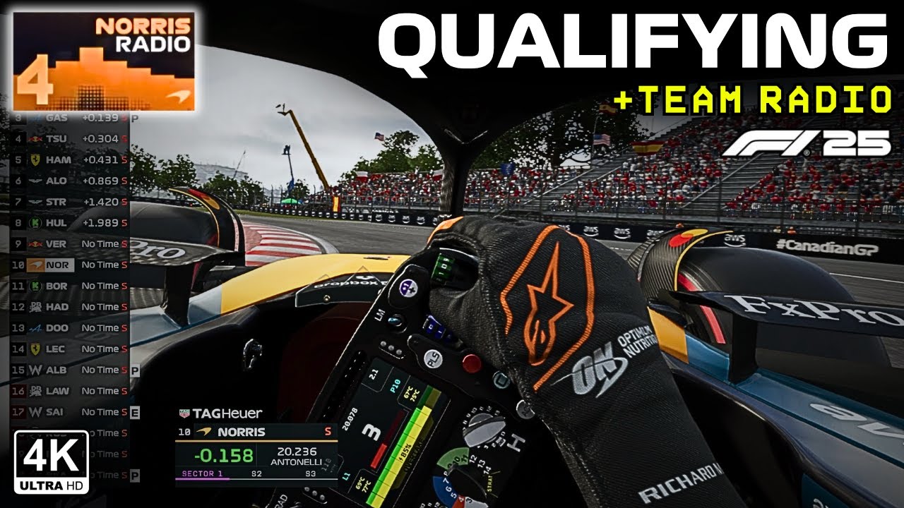 Lando Norris Ultra Immersive Qualifying Gameplay - Canadian GP 2025 with Realistic Team Radio