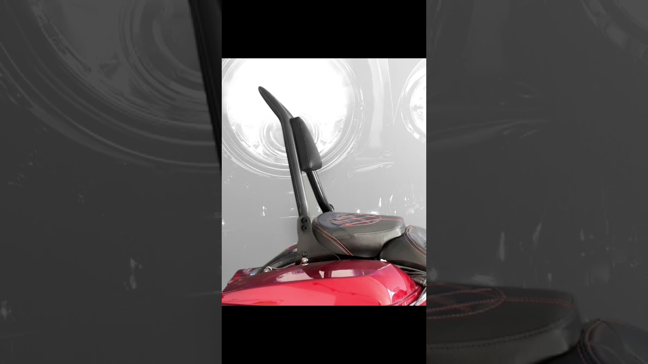 Elevate your Harley Touring experience with our 24'' Detachable Passenger Backrest