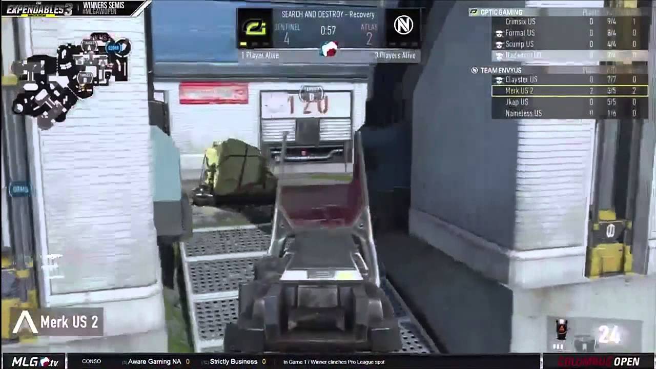 OpTic Crimsix insane 1v4 vs NV MLG Columbus - Advanced Warfare