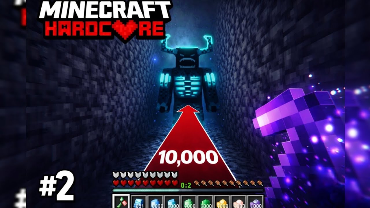 Men ❤️HARDCORE MINECRAFTDA BIR CHIZIQDA➡️ 10.000 block QAZIDIM😱 | 🇺🇿UZBEKISTONDAGI 1-VIDEO