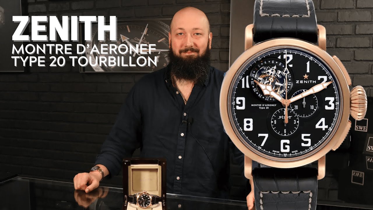 Zenith Montre d'Aeronef Type 20 Tourbillon Rose Gold Titanium Watch Review | SwissWatchExpo