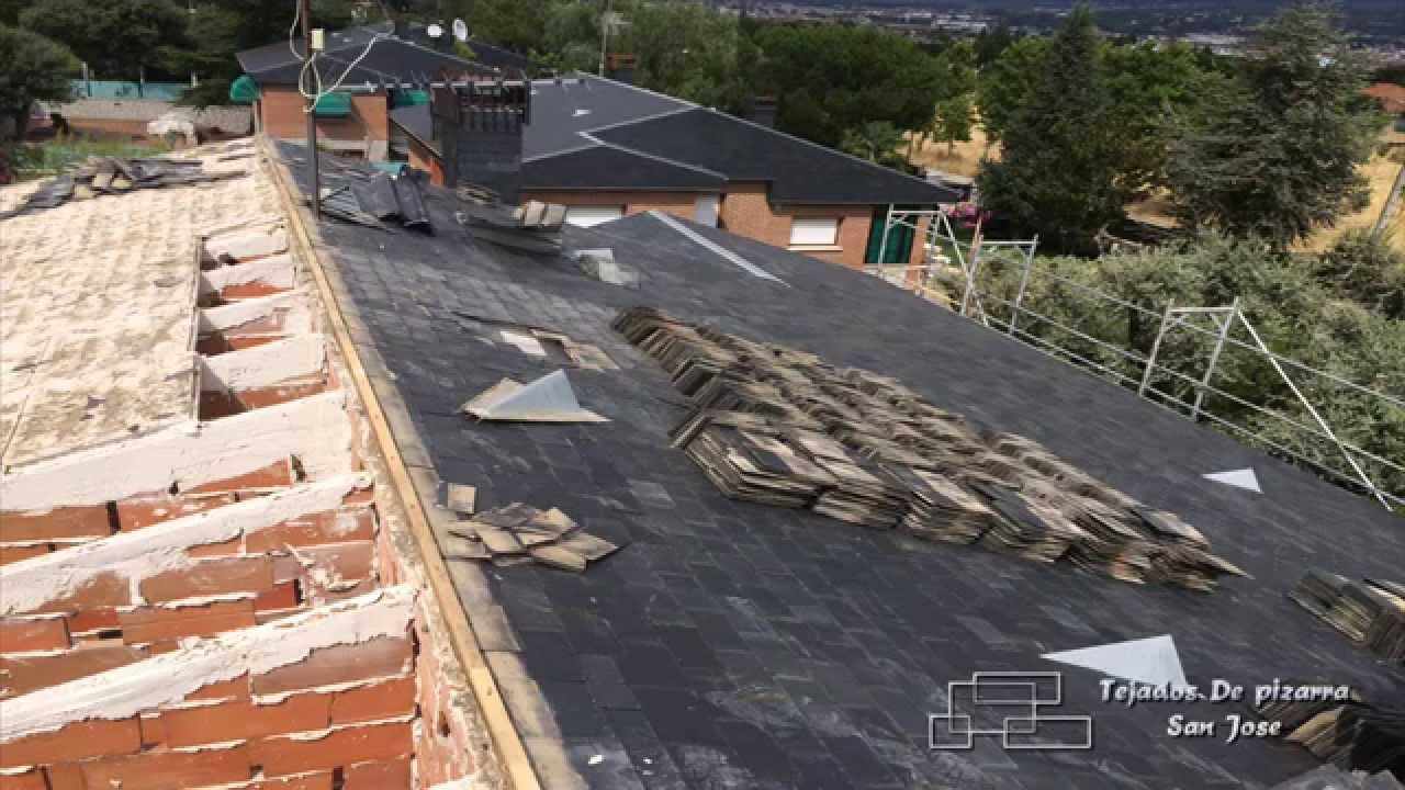 Reforma de tejado de pizarra desde tabiques palomeros
