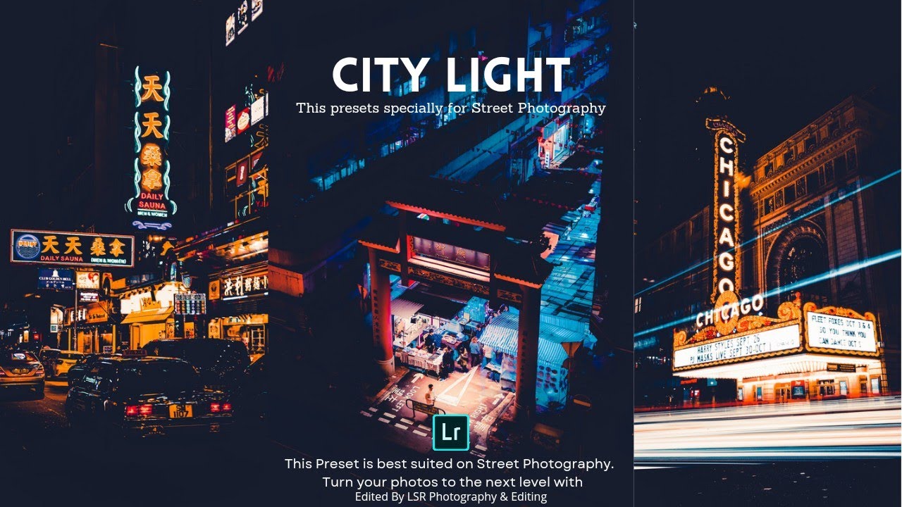 City Light Preset - Night Street Photography | Free Lightroom Presets XMP & DNG | Lightroom Tutorial