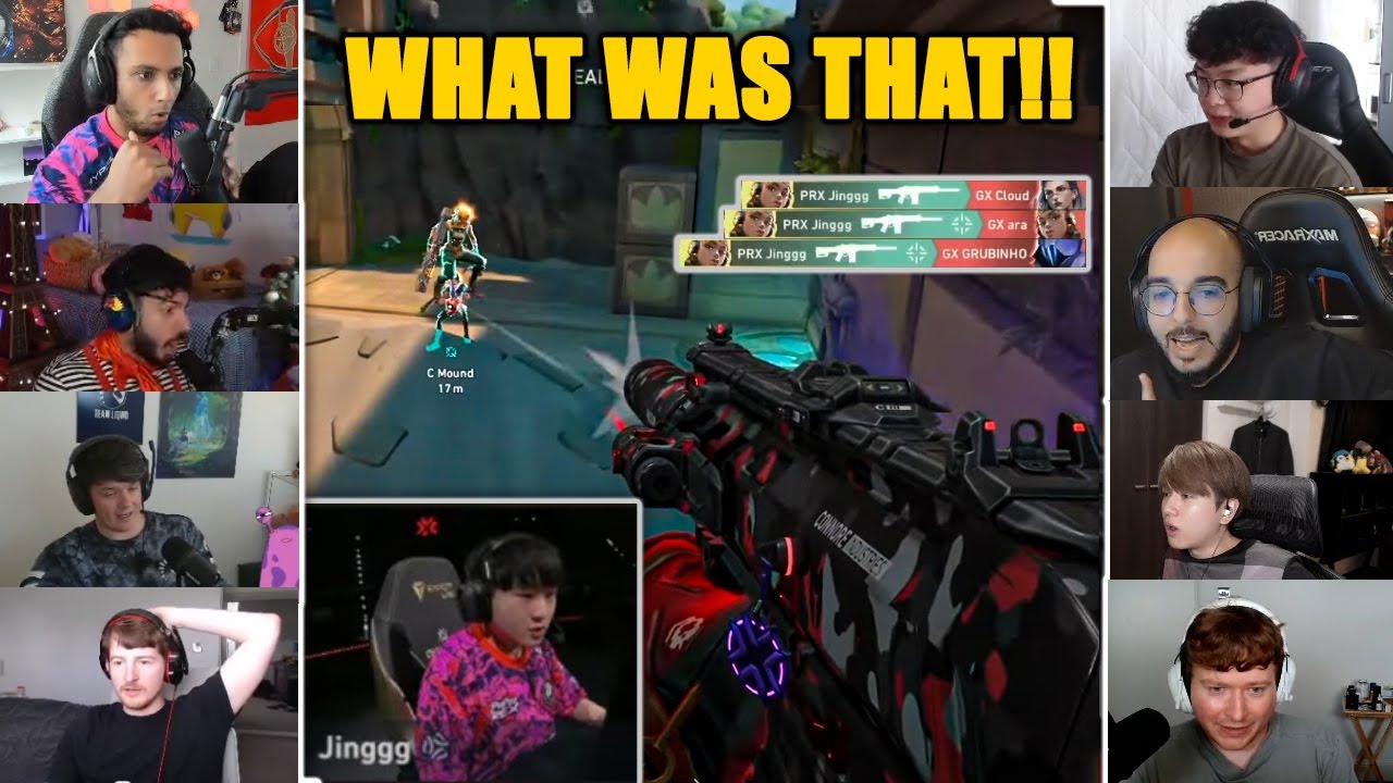 Valorant Streamers Reacts PRX Jinggg INSANE Quick 3 Kills Against GX