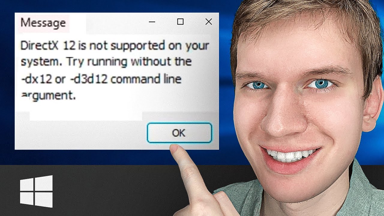 Как Исправить: DirectX 12 is not supported on your system. Try running without the -dx12 or -d3d12?