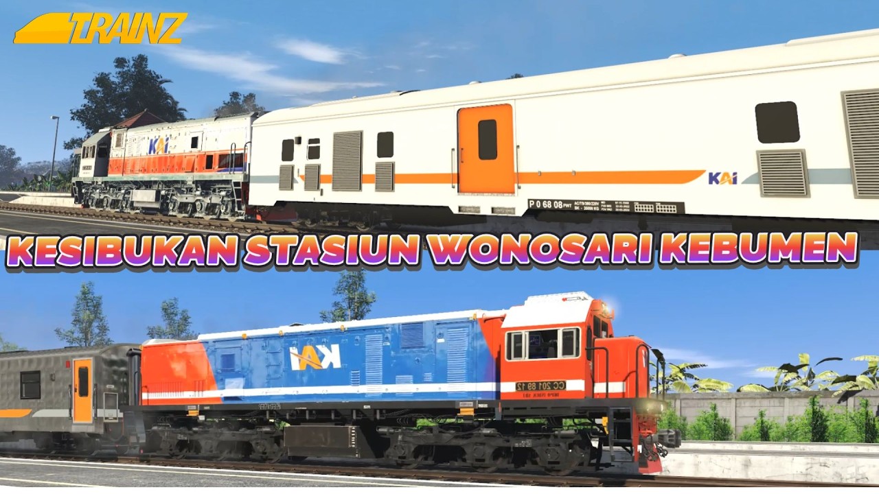 SIBUK SEKALI !!!!! | KERETA API YANG MELINTAS STASIUN WONOSARI | ADA LOKOMOTIF LANGKA