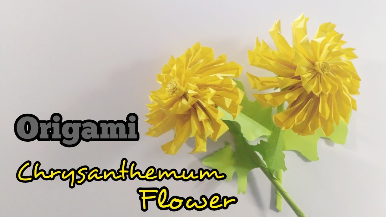 Origami Chrysanthemum flower