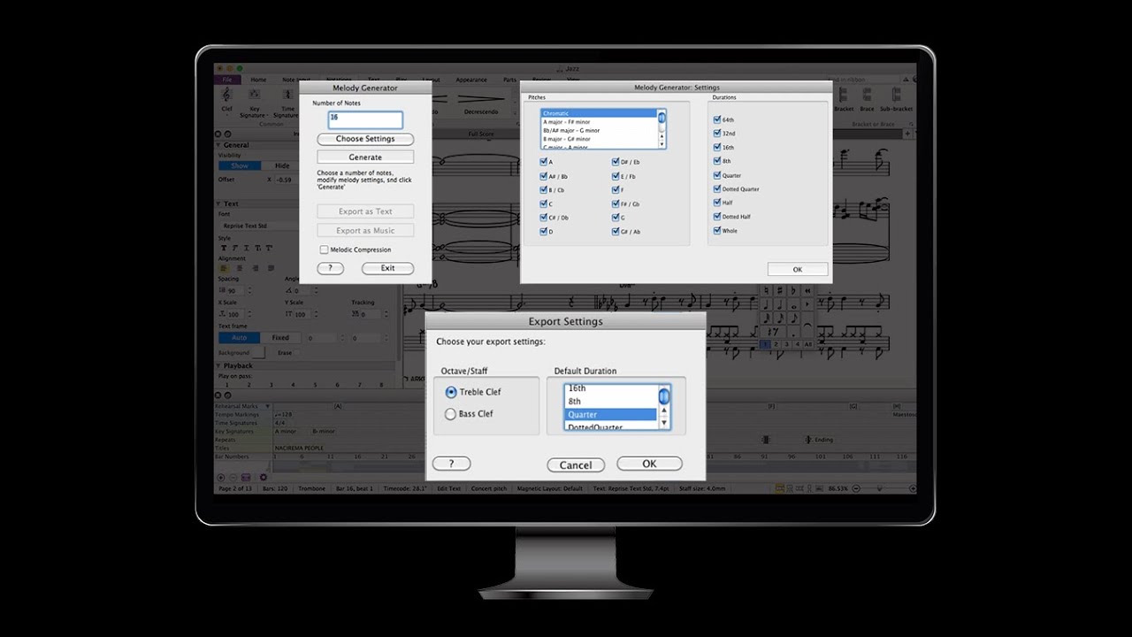 Sibelius Plugin Melody Generator