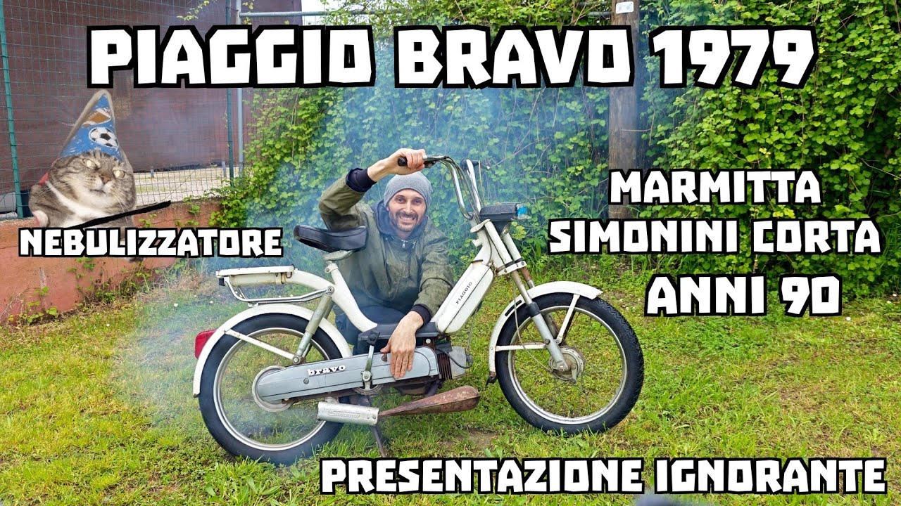 Piaggio Bravo 1979 Simonini - Presentazione ignorante & sound marmitta Simonini corta anni 90