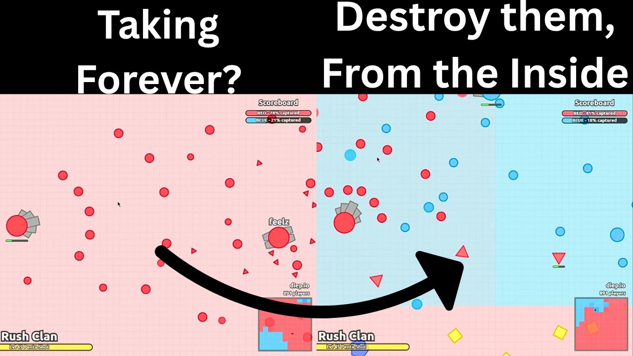 Breakout KILLING them from the INSIDE #diepio #gamefootage #competitivegaming #gaming #breakout