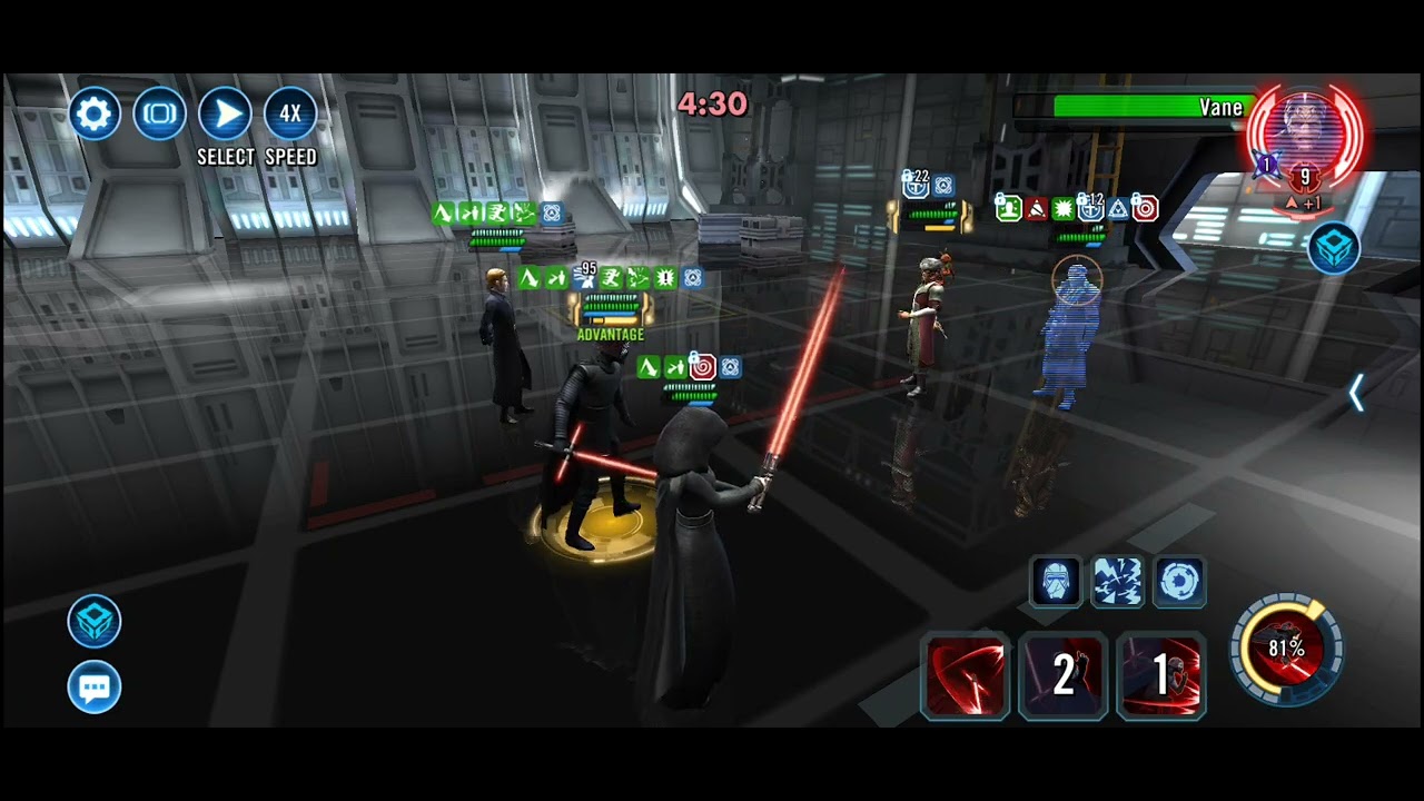 SWGOH SLKR vs Vane Cron PKHO 3v3 GAC