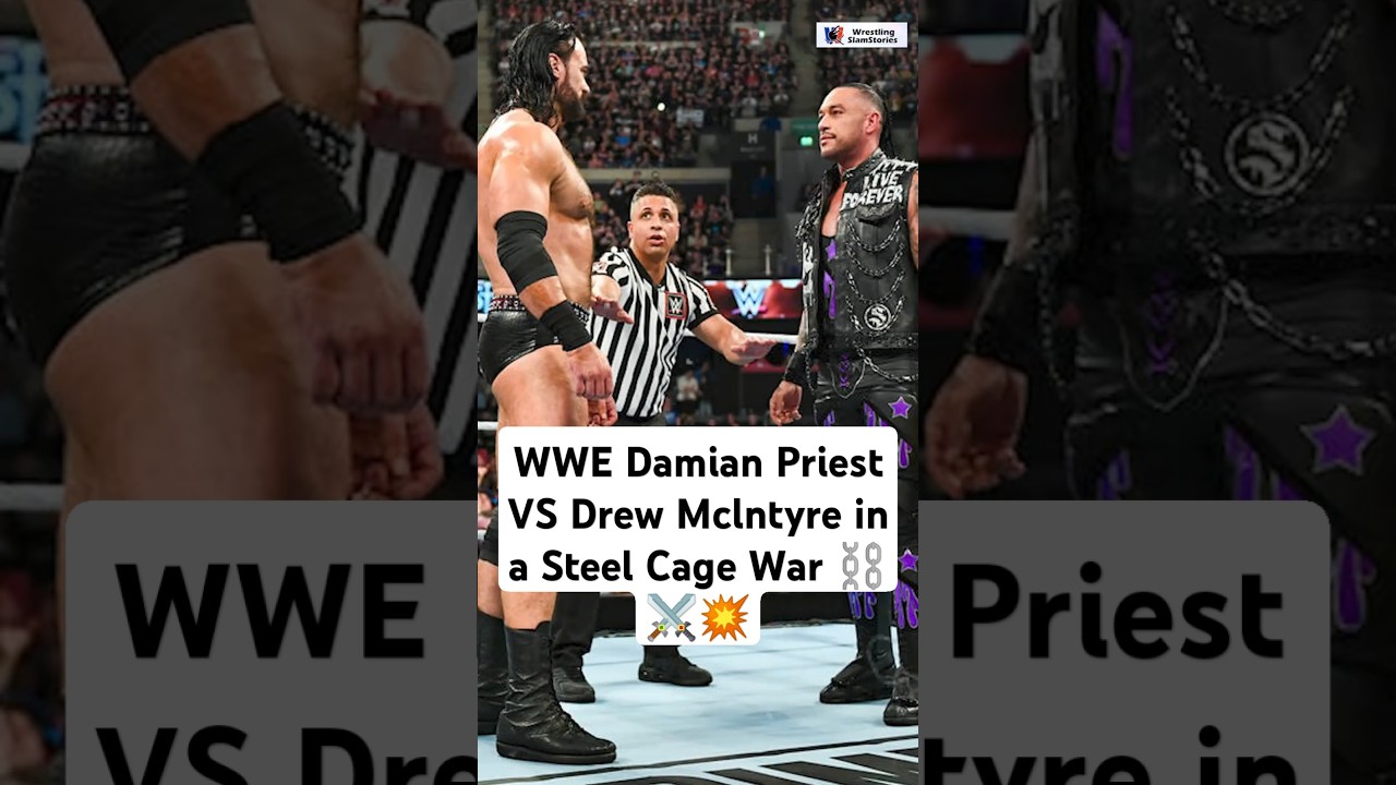 WWE Steel Cage Showdown &ndash; Damian Priest vs Drew McIntyre #wwe #saturdaynightsmainevent #raw #aew