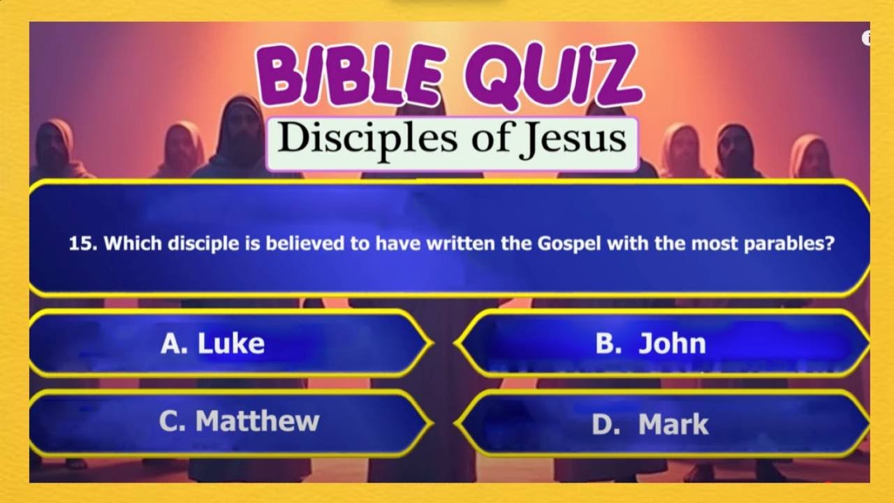 15 Advanced Bible Quiz Questions About the Disciples of Jesus | #quiz #bible #trivia