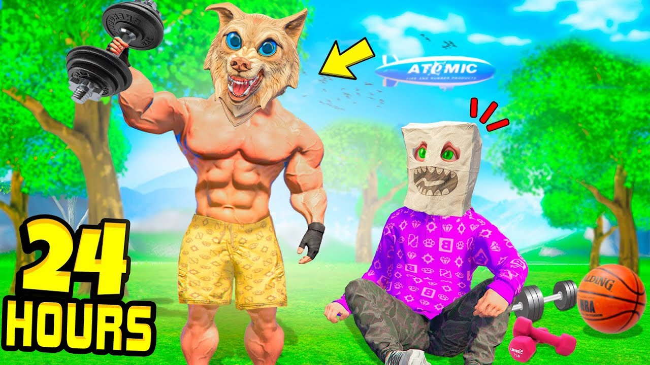 FLAZY BECAME A JOCK IN GTA 5! BECAME SUPER STRONG FOR 24 HOURS IN GTA 5 CHALLENGE