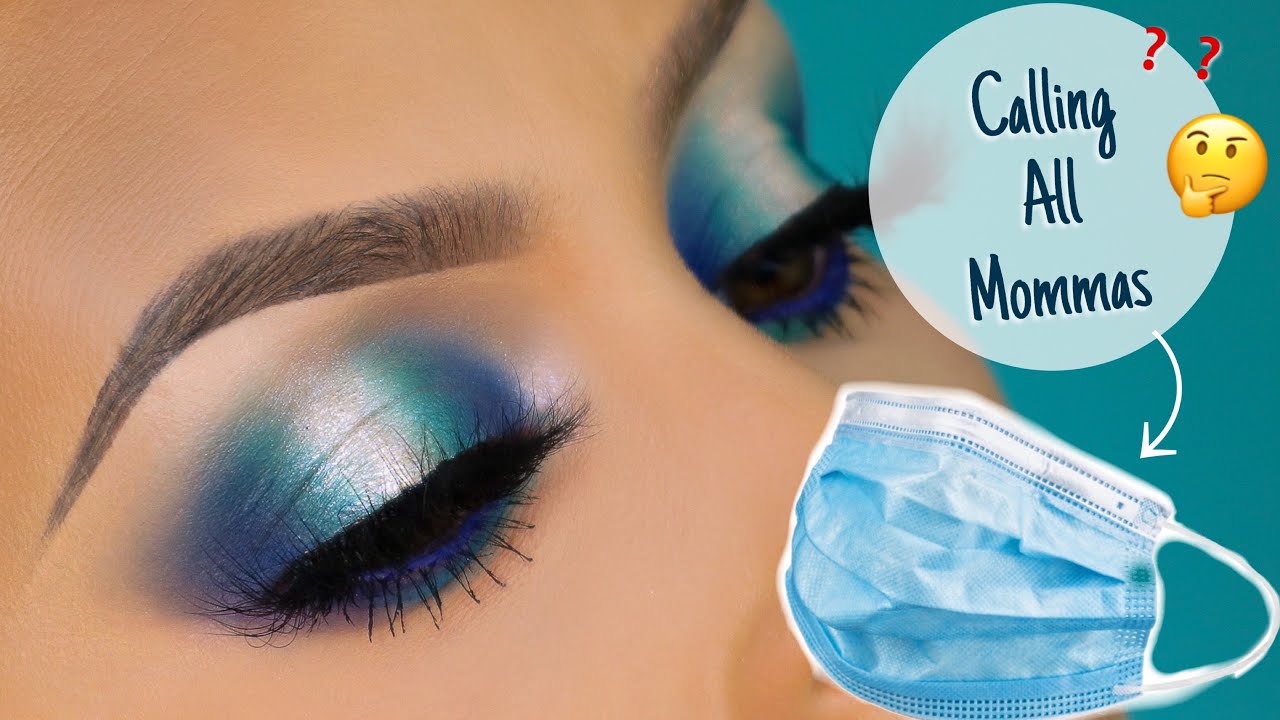 Blue halo eyeshadow tutorial l Calling all moms