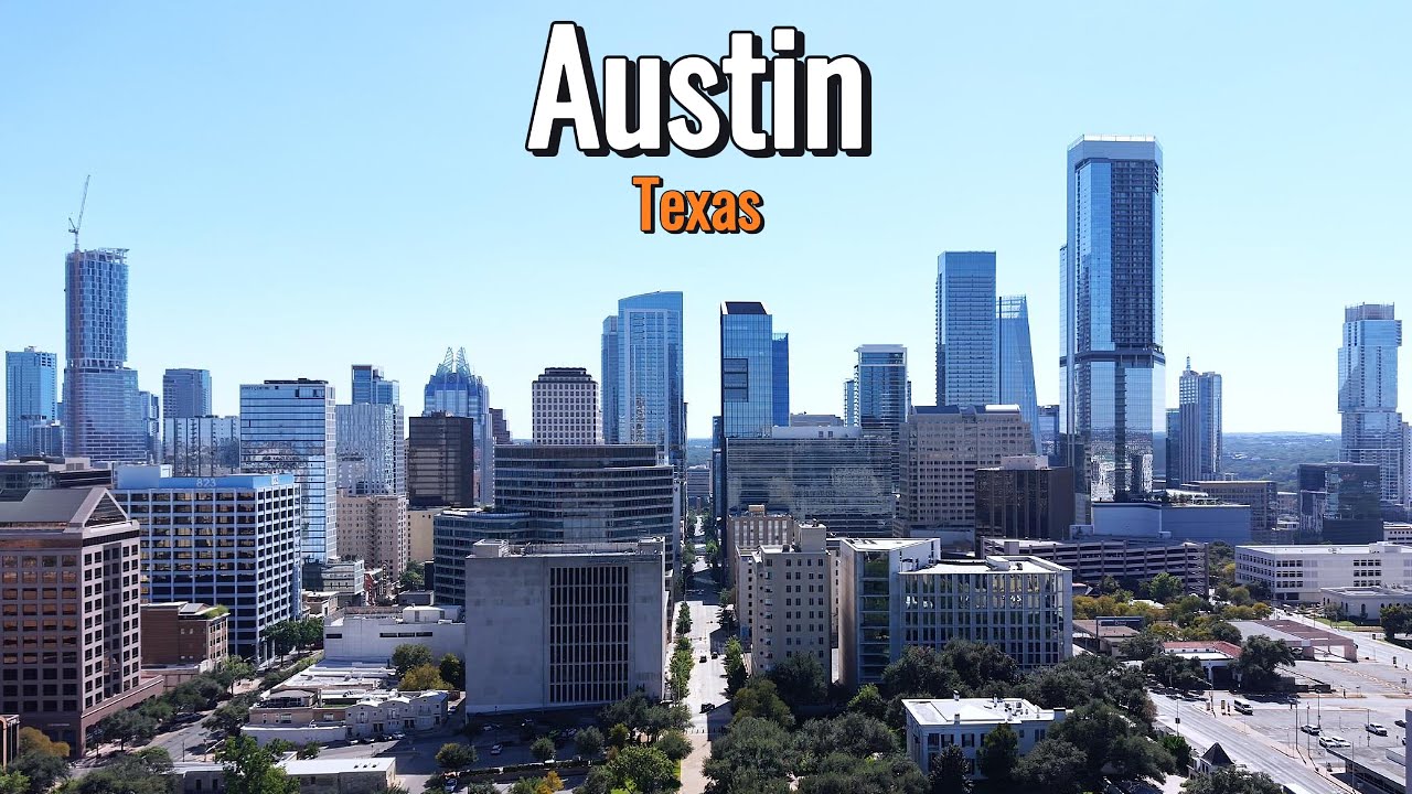 Austin Downtown - Drone footage Austin, Texas