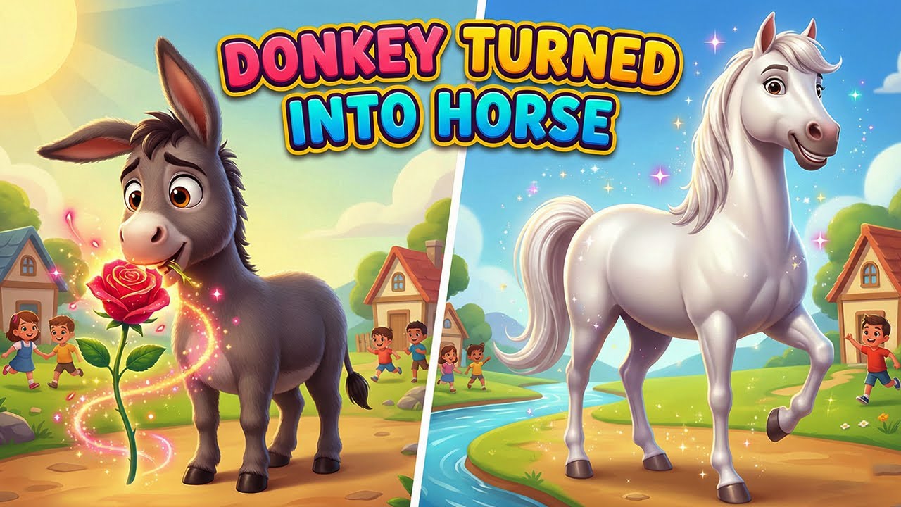 The Magical Rose That Turned a Homeless Donkey Into a Majestic Horse &ndash; Heart-Touching Moral Story