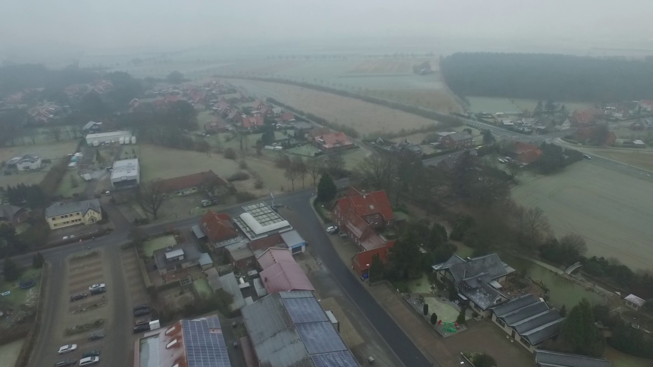 Drohnenflug &uuml;ber Steyerberg an Silvester 31.12.2016