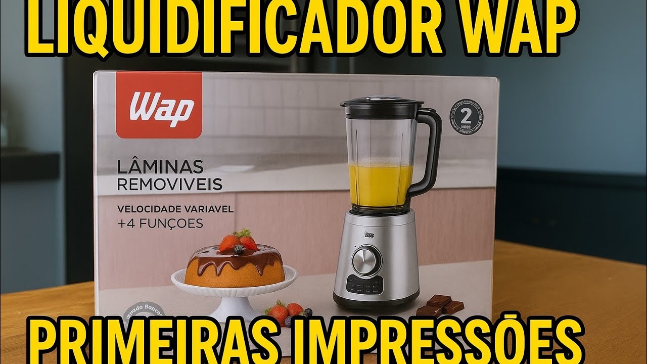 TESTEI o Liquidificador Wap WB2000! Liquidificador mercado livre -  Primeiras impressões #wap 