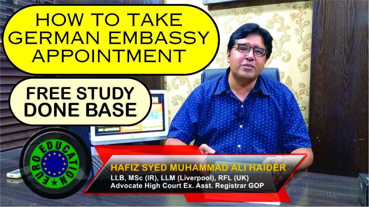 How To Take German Embassy Appointment--(EURO EDUCATION)