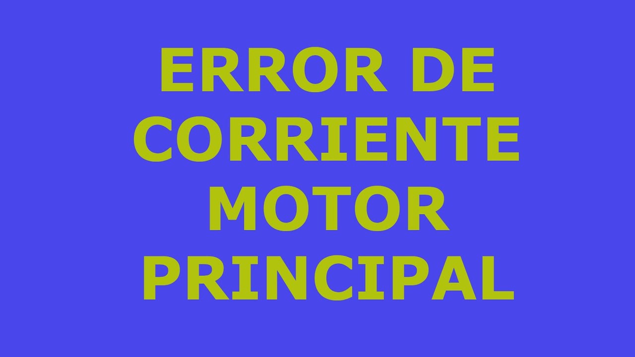 Error de corriente en motor principal bordadora brpther pr